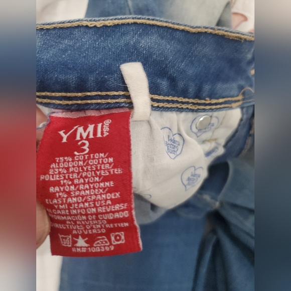 YMI Blue Skinny Jeans Size 3 Medium Wash Stretch Denim - Picture 4 of 9
